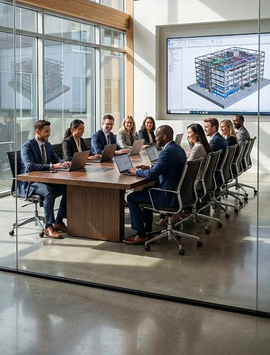 Equipe MDT Engenharia — reunião de projetos BIM